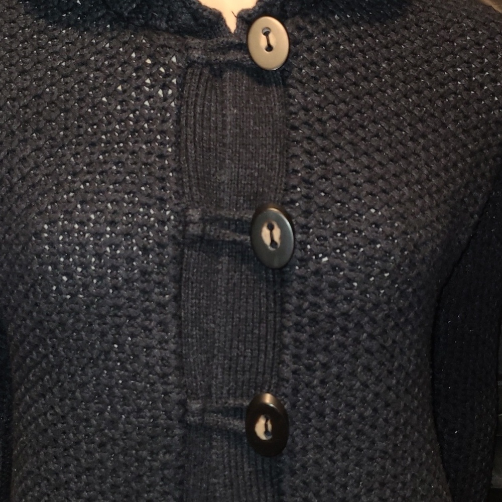 Vintagr Roots Women's Dark Blue Cardigan with Toggle Closures Size L - Picture 2 of 11